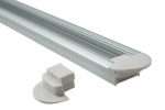 Eindkap zonder draaddoorvoer Led Line Alu 12 mm inbouw