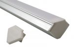 Eindkap zonder draaddoorvoer Led Line Alu 45