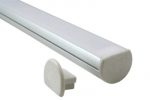 Eindkap zonder draaddoorvoer Led Line Alu Round