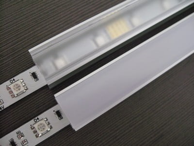 led profiel slim line 15mm met diffuse afdekkap