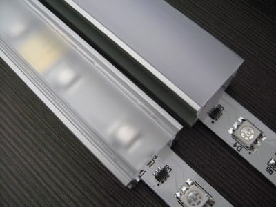 led profiel slim line 15mm met heldere afdekkap