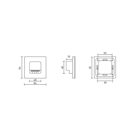 LED wandbedieningspaneel EX3S, RGB, DMX/RF, 1 zone - Afbeelding 2
