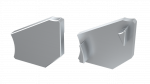 Aluminium eind kap zonder gaten voor led strip hoek profiel led line 2100