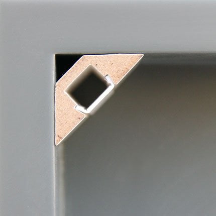 led profiel pro line mdf flat ingebouwd in een hoek