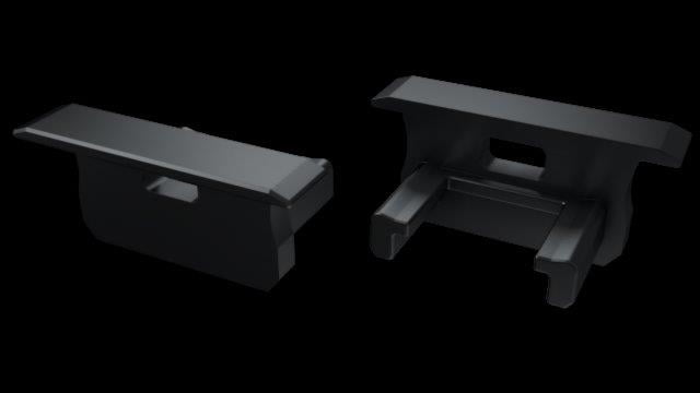 vierkante eindkap voor led profiel lp091