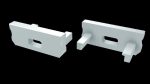 Eindkap met draaddoorvoer voor LED LINE 400, wit