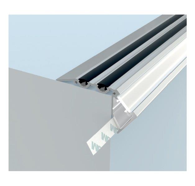 Eindkap links met draaddoorvoer voor LED profiel led LINE 3500 Trapprofiel