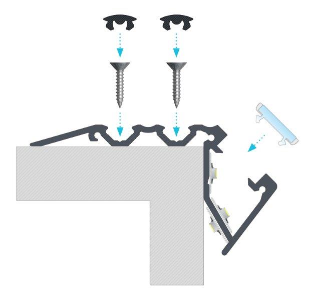 Constructie tekening led profiel led line 3500