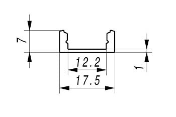 afmetingen led stripprofiel slim line 7mm