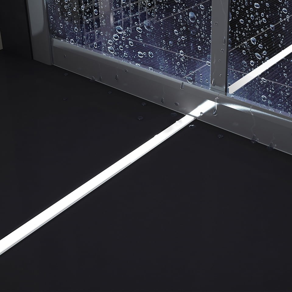 Led line 2100 vloerprofiel ingebouwd in de vloer