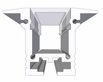 constructie tekening van het led profiel pro line alu 25mm