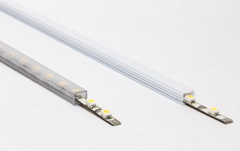 voorbeeld van de led strip van led profiel pro line micro flex