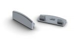 Aluminium eindkap Slim Line Wide 8mm, zonder draaddoorvoer