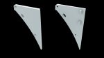 Witte aluminium eindkap 'links' voor LED LINE 4600, met draaddoorvoer