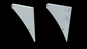 Witte aluminium eindkap 'links' voor LED LINE 4600, zonder draaddoorvoer