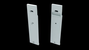 Witte aluminium eindkap 'rechts' voor LED LINE 4500, met draaddoorvoer