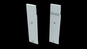 Witte aluminium eindkap 'rechts' voor LED LINE 4500, zonder draaddoorvoer