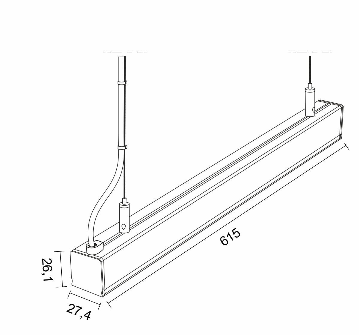 Led Pendel Armatuur - Lumi Linear Dileda - Afbeelding 8