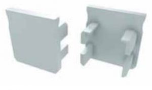 witte eindkap voor led strip profiel