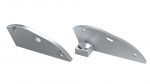 LUMINES ALU eindkap RETO zilver rechts met steun 15° met gat rechts