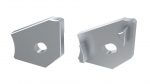 LUMINES ALU eindkap H zilver met gat rechts rechts