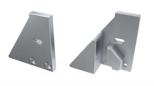 LUMINES ALU eindkap I6 6mm zilver rechts z met steun met gat rechts