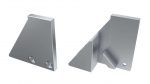 LUMINES ALU eindkap I10 10mm zilver rechts met steun rechts