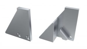 LUMINES ALU eindkap I6 8mm zilver rechts z met steun rechts