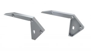 LUMINES ALU eindkap SCALA zilver rechts met gat rechts