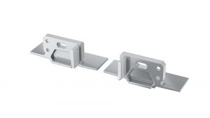 LUMINES ALU eindkap MONO zilver met gat schakels links