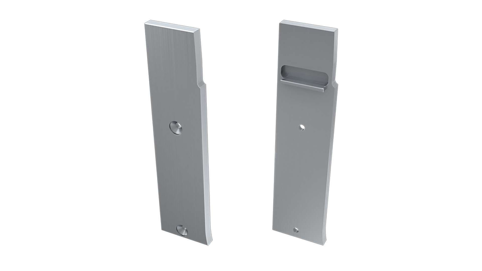 LUMINES ALU eindkap FLARO zilver rechts basisafwerking rechts