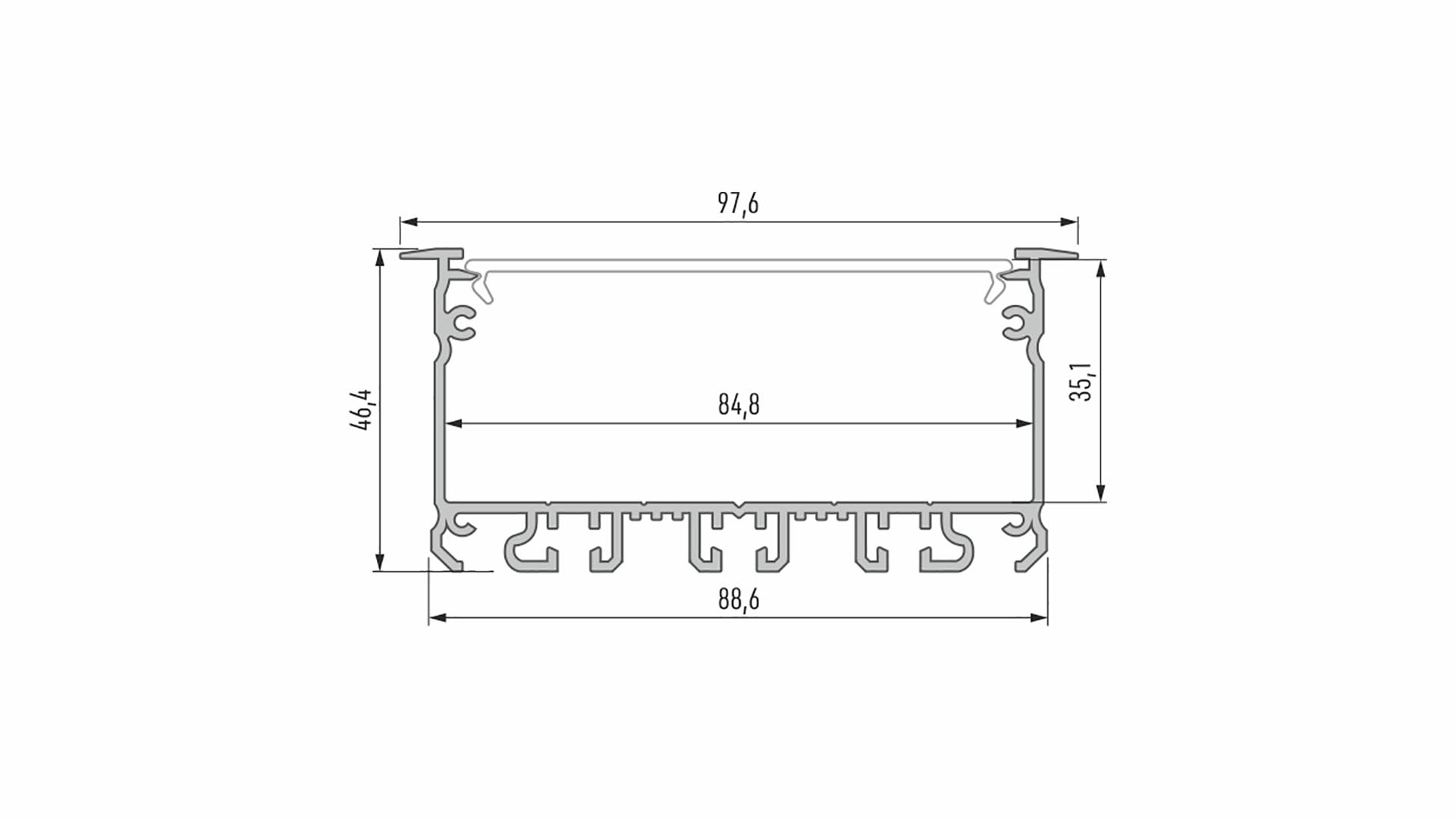 Lumines Led Inbouw Profiel Type-inLARGO - Afbeelding 2