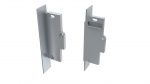 LUMINES ALU eindkap TIANO zilver rechts voor gipsafwerking met gat rechts