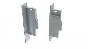 LUMINES ALU eindkap TIANO zilver rechts voor gipsafwerking met gat rechts