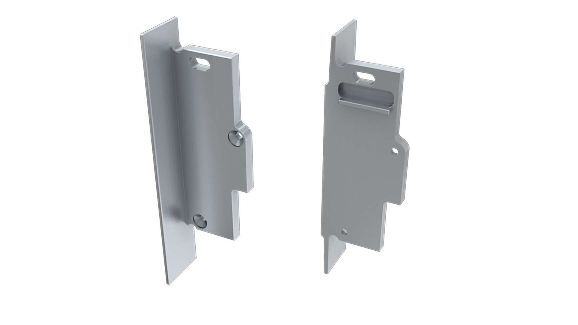 LUMINES ALU eindkap TIANO zilver rechts voor gipsafwerking met gat rechts