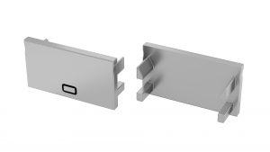 LUMINES Eindkap PLATO 2in1 zilver gelakt Universeel