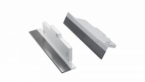 LUMINES ALU eindkap TIANO witte schakels voor gipsafwerking met gat links
