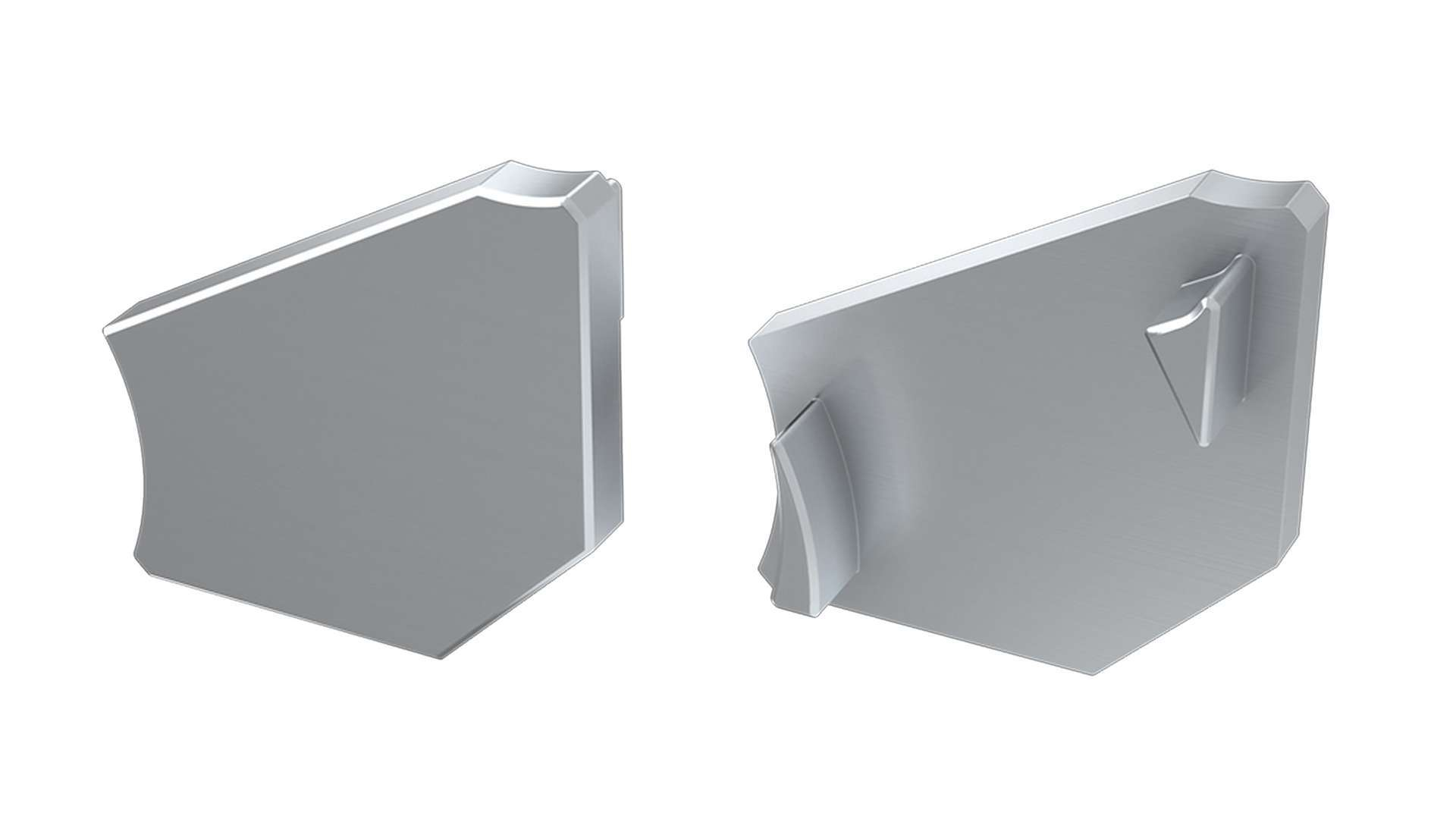 LUMINES ALU eindkap H zilver rechts rechts