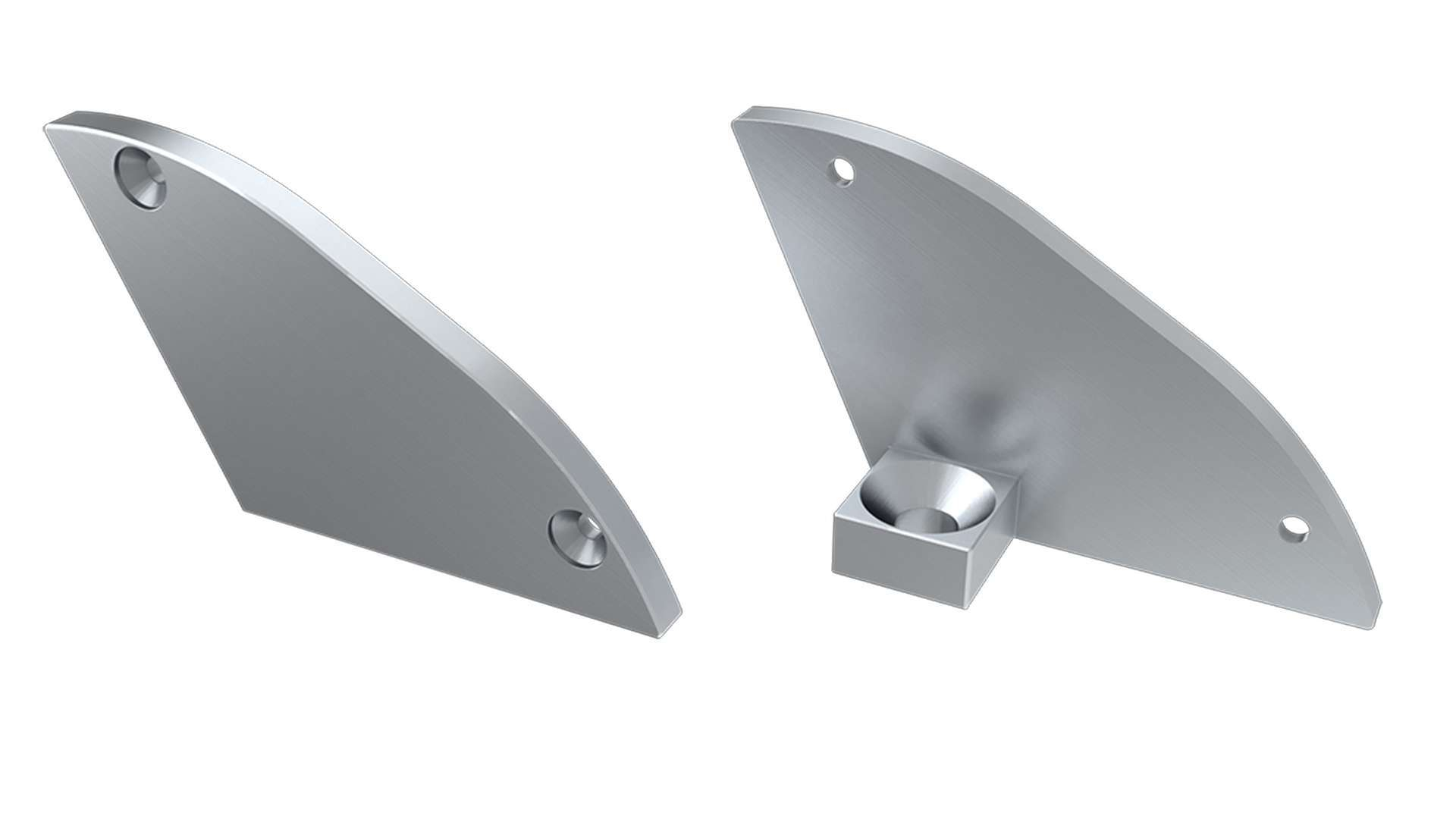 LUMINES ALU eindkap RETO zilver rechts z p.30° rechts