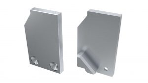 LUMINES ALU eindkap I10 10mm zilver rechts rechts