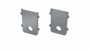 LUMINES ALU Eindkap Strada M3 zilver met gat Universeel