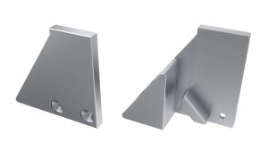 LUMINES ALU eindkap I10 10mm zilveren schakels met steun links