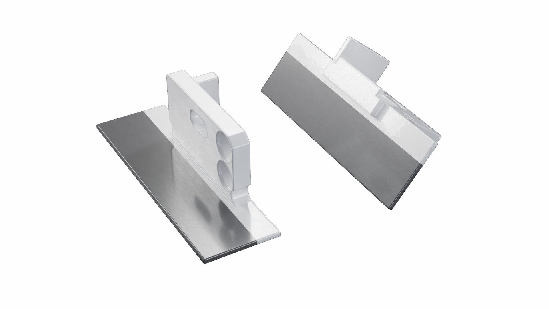 LUMINES ALU eindkap MONO wit met gat rechts rechts