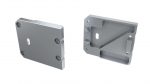LUMINES ALU eindkap UNICO zilver rechts met gat rechts