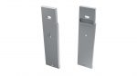 LUMINES ALU eindkap FLARO zilver rechts basic met gat rechts