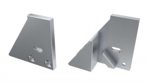 LUMINES ALU eindkap I10 10mm zilveren schakels z met steun met gat links