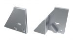 LUMINES ALU eindkap I10 10mm zilver rechts z met steun met gat rechts