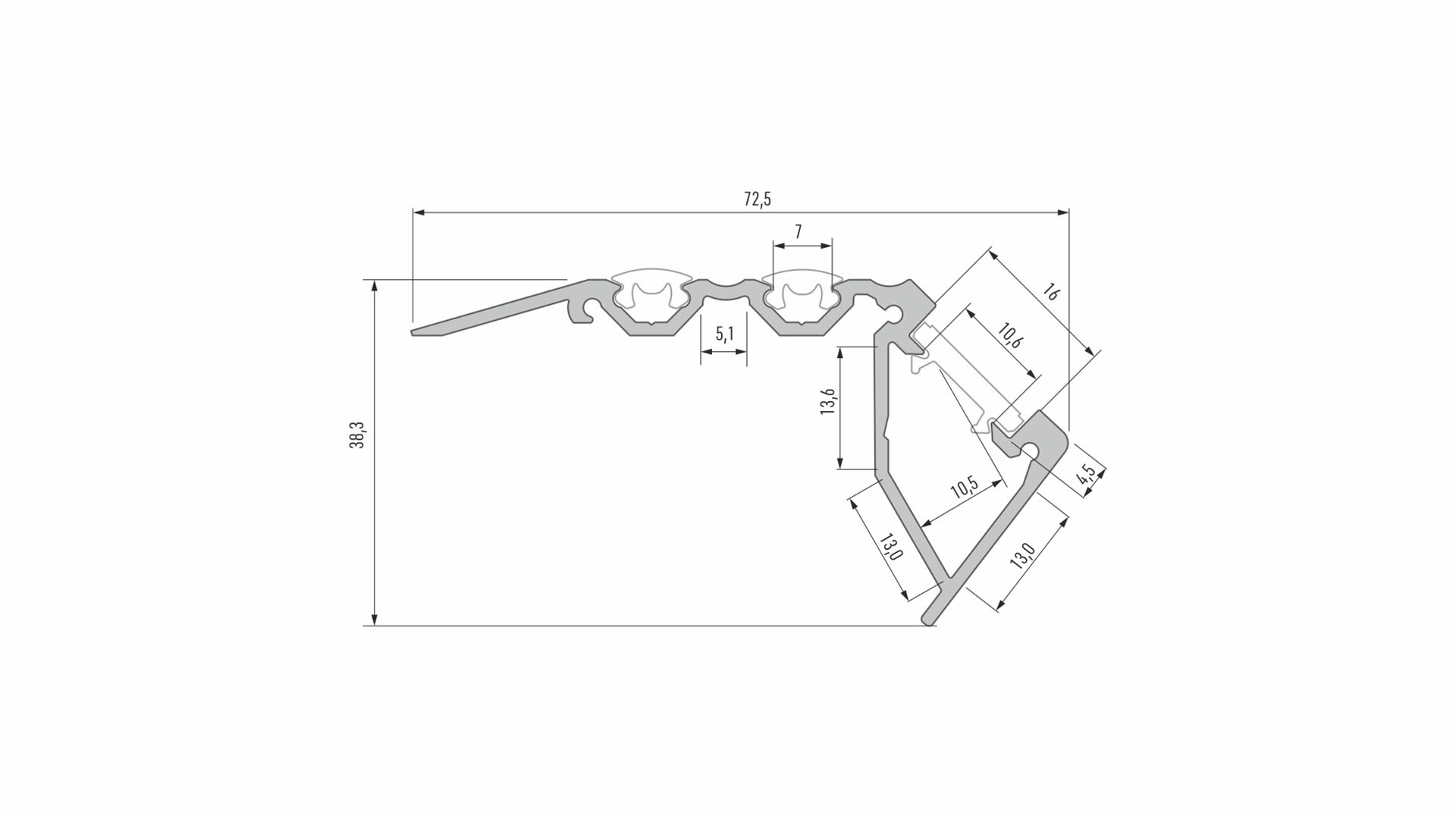 Lumines Led Trap Profiel Type-SCALA - Afbeelding 2